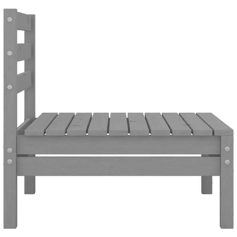 Casa si Gradina - Gradina si terasa - Mobilier exterior - Seturi mobila gradina - Set mobilier de gradina, 3 piese, gri, lemn masiv de pin - Infinity.ro