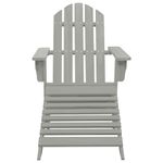 Casa si Gradina - Gradina si terasa - Mobilier exterior - Seturi mobila gradina - Scaun de gradina Adirondack cu masa&otoman, gri, lemn brad - Infinity.ro