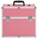Ingrijire personala si Cosmetice - Machiaj - Portfarduri si genti cosmetice - Geanta de cosmetice, roz, 38x23x34 cm, aluminiu - Infinity.ro