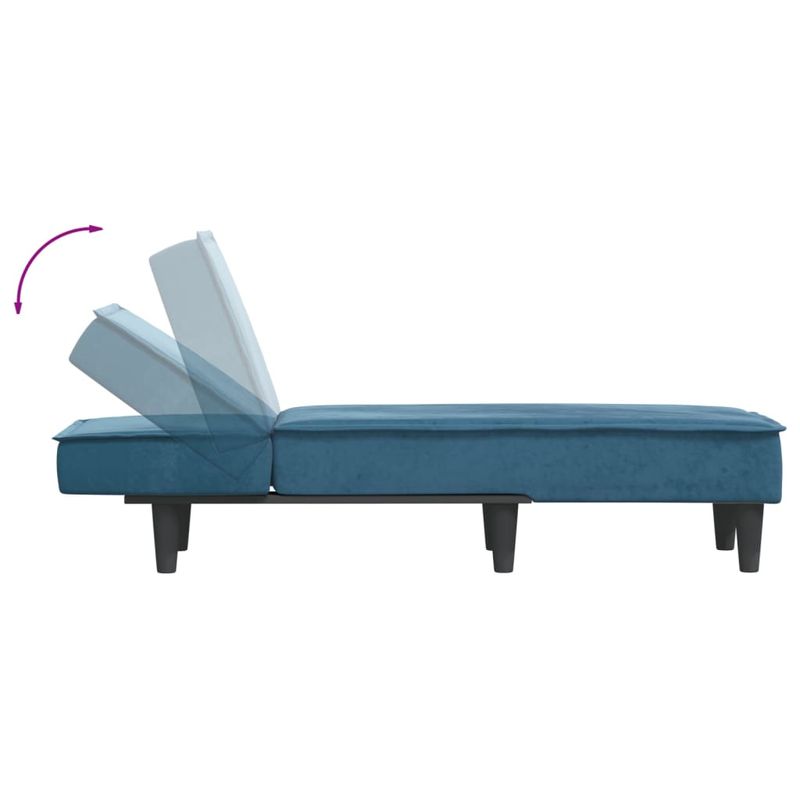 Casa si Gradina - Mobilier - Scaune si fotolii - Fotolii - Sezlong, albastru, catifea - Infinity.ro
