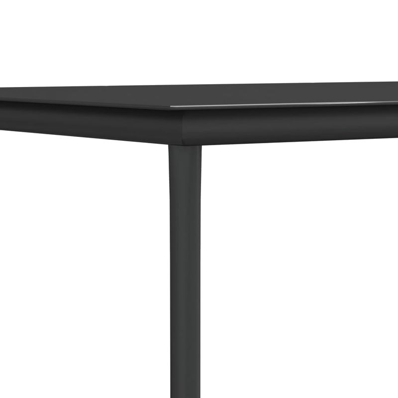 Casa si Gradina - Gradina si terasa - Mobilier exterior - Seturi mobila gradina - Set mobilier gradina cu perne, 7 piese, negru, poliratan și otel, mărime lungime masă 160 cm - Infinity.ro