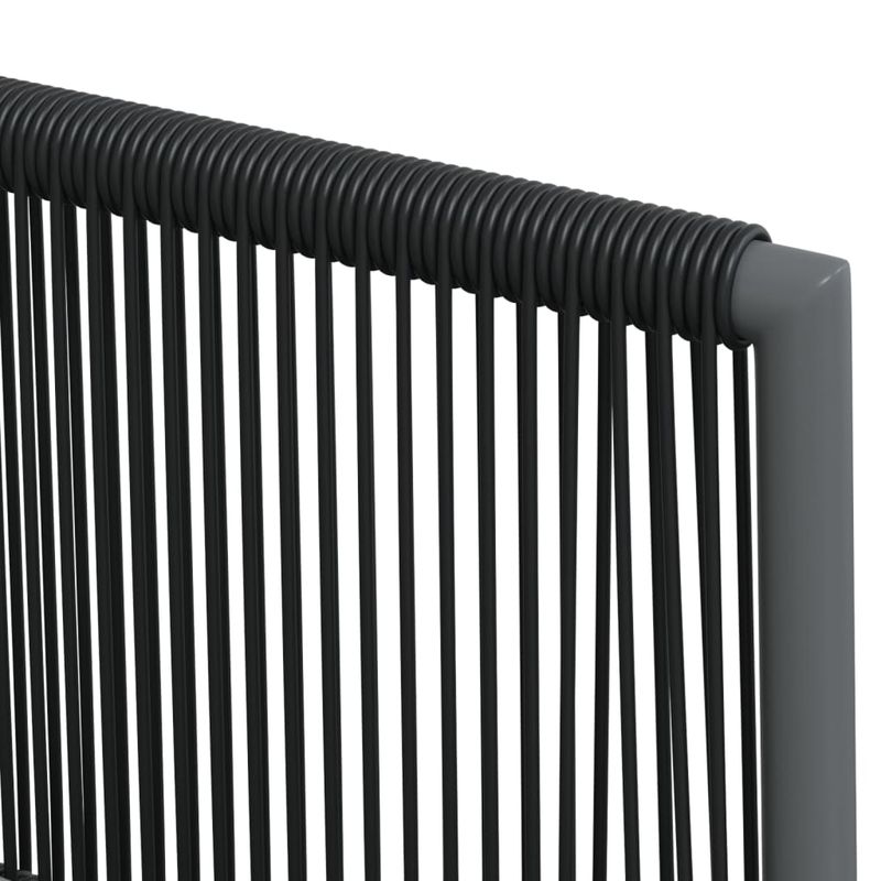 Casa si Gradina - Gradina si terasa - Mobilier exterior - Seturi mobila gradina - Set mobilier gradina cu perne, 7 piese, negru, poliratan și otel, mărime lungime masă 160 cm - Infinity.ro