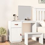 Casa si Gradina - Mobilier - Comode si corpuri - Masute de toaleta - Masa de toaleta, alb, 95x50x134 cm, lemn masiv de pin - Infinity.ro