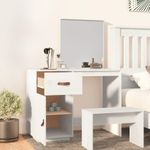 Casa si Gradina - Mobilier - Comode si corpuri - Masute de toaleta - Masa de toaleta, alb, 95x50x134 cm, lemn masiv de pin - Infinity.ro