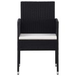 Casa si Gradina - Gradina si terasa - Mobilier exterior - Seturi mobila gradina - Set mobilier de gradina, 5 piese, negru, poliratan - Infinity.ro