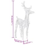 Casa si Gradina - Decoratiuni - Decoratiuni de sezon - Reni de Craciun, 2 buc., alb rece, 80 LED-uri, acril - Infinity.ro