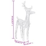 Casa si Gradina - Decoratiuni - Decoratiuni de sezon - Reni de Craciun, 2 buc., albastru, 80 LED-uri, acril - Infinity.ro