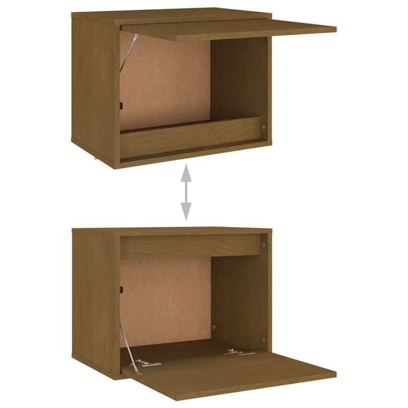 Casa si Gradina - Mobilier - Comode si corpuri - Comode - Comode TV, 3 buc., maro miere, lemn masiv de pin - Infinity.ro