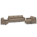 Casa si Gradina - Mobilier - Seturi de mobilier - Seturi living - Set de canapele cu perne, 4 piese, gri taupe, material textil - Infinity.ro