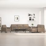 Casa si Gradina - Mobilier - Seturi de mobilier - Seturi living - Set de canapele cu perne, 4 piese, gri taupe, material textil - Infinity.ro