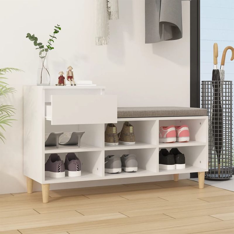Casa si Gradina - Mobilier - Organizare si depozitare - Organizator incaltaminte - Pantofar, alb, 102x36x60 cm, lemn compozit - Infinity.ro