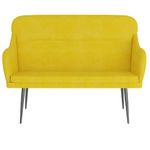 Casa si Gradina - Mobilier - Canapele si coltare - Banchete - Banca, galben, 110x76x80 cm, catifea - Infinity.ro