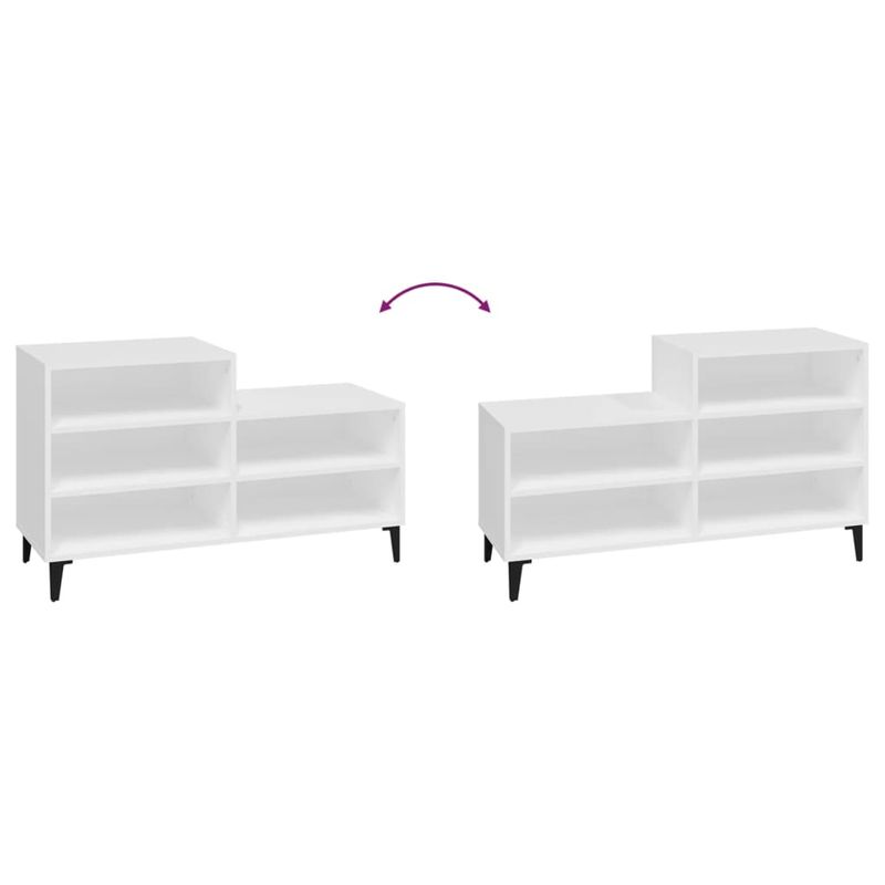 Casa si Gradina - Mobilier - Organizare si depozitare - Organizator incaltaminte - Pantofar, alb, 102x36x60 cm, lemn compozit - Infinity.ro