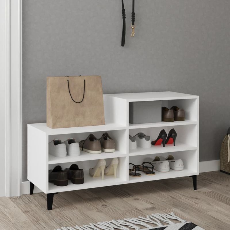 Casa si Gradina - Mobilier - Organizare si depozitare - Organizator incaltaminte - Pantofar, alb, 102x36x60 cm, lemn compozit - Infinity.ro