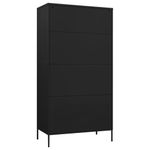 Casa si Gradina - Mobilier - Dulapuri si sifoniere - Sifoniere - Sifonier, negru, 90x50x180 cm otel - Infinity.ro