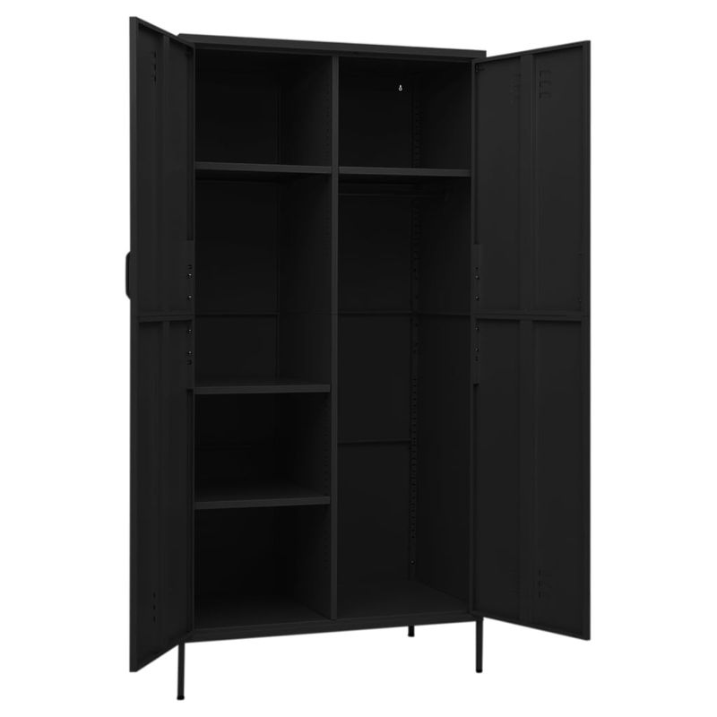 Casa si Gradina - Mobilier - Dulapuri si sifoniere - Sifoniere - Sifonier, negru, 90x50x180 cm otel - Infinity.ro