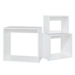 Casa si Gradina - Mobilier - Mese si birouri - Mese living - Masute suprapuse, 3 buc., alb, PAL - Infinity.ro