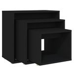 Casa si Gradina - Mobilier - Mese si birouri - Mese living - Masute suprapuse, 3 buc., negru, PAL - Infinity.ro