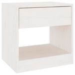 Casa si Gradina - Mobilier - Comode si corpuri - Noptiere - Noptiera, alb, 40x31x40 cm, lemn masiv de pin - Infinity.ro