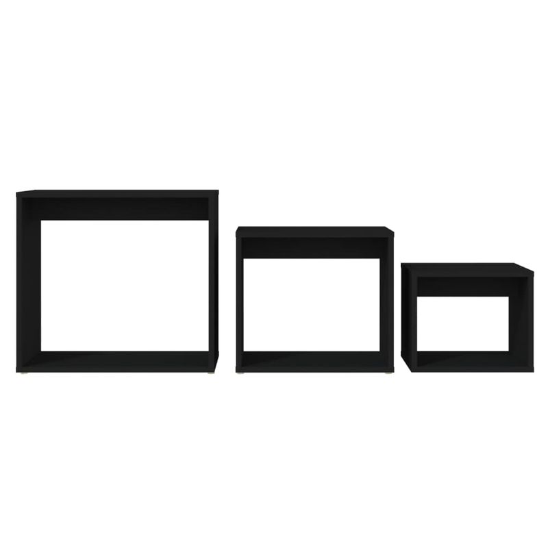 Casa si Gradina - Mobilier - Mese si birouri - Mese living - Masute suprapuse, 3 buc., negru, PAL - Infinity.ro
