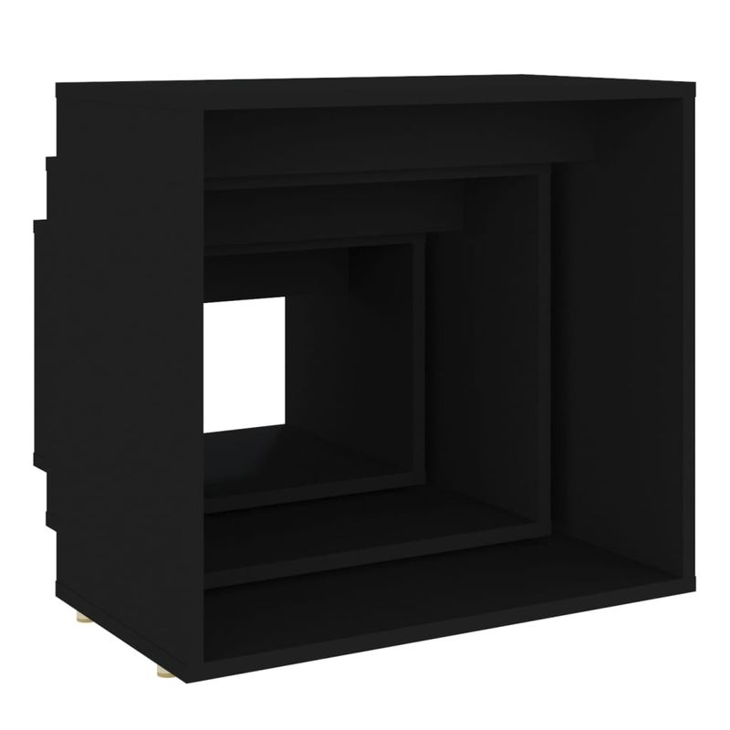 Casa si Gradina - Mobilier - Mese si birouri - Mese living - Masute suprapuse, 3 buc., negru, PAL - Infinity.ro
