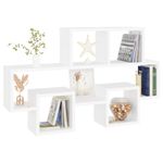 Casa si Gradina - Mobilier - Biblioteci si rafturi - Rafturi - Raft de perete in forma de masina, alb, 82x15x51cm, PAL - Infinity.ro