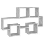 Casa si Gradina - Mobilier - Biblioteci si rafturi - Rafturi - Raft de perete in forma de masina, gri beton, 82x15x51cm, PAL - Infinity.ro