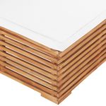 Casa si Gradina - Gradina si terasa - Mobilier exterior - Canapele si fotolii gradina - Canapea de mijloc de gradina cu perne crem, lemn masiv de tec - Infinity.ro