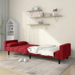 Casa si Gradina - Mobilier - Canapele si coltare - Canapele - Canapea extensibila cu 2 locuri, 2 perne, rosu vin, catifea - Infinity.ro