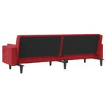 Casa si Gradina - Mobilier - Canapele si coltare - Canapele - Canapea extensibila cu 2 locuri, 2 perne, rosu vin, catifea - Infinity.ro