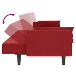 Casa si Gradina - Mobilier - Canapele si coltare - Canapele - Canapea extensibila cu 2 locuri, 2 perne, rosu vin, catifea - Infinity.ro