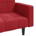 Casa si Gradina - Mobilier - Canapele si coltare - Canapele - Canapea extensibila cu 2 locuri, 2 perne, rosu vin, catifea - Infinity.ro