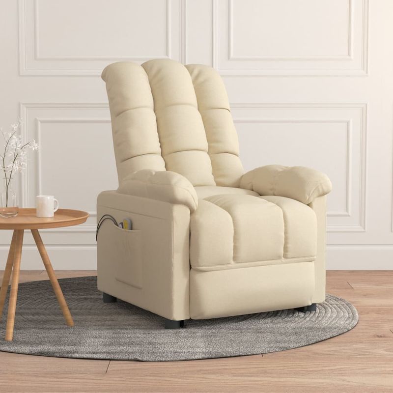 Ingrijire personala si Cosmetice - Sanatate si wellness - Articole wellness - Fotolii de masaj - Fotoliu de masaj electric rabatabil, crem, textil - Infinity.ro