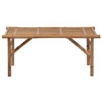 Casa si Gradina - Gradina si terasa - Mobilier exterior - Bancute de gradina - Banca de gradina pliabila cu perna, 118 cm, bambus, bej, mărime 120x50x7 cm - Infinity.ro