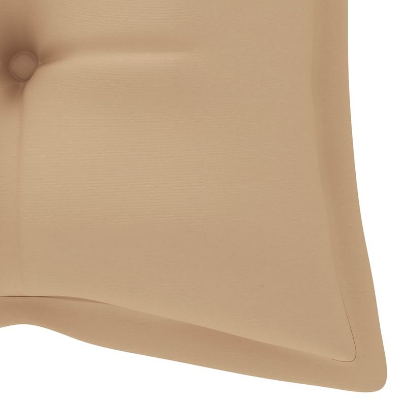 Casa si Gradina - Gradina si terasa - Mobilier exterior - Bancute de gradina - Banca de gradina pliabila cu perna, 118 cm, bambus, bej, mărime 120x50x7 cm - Infinity.ro