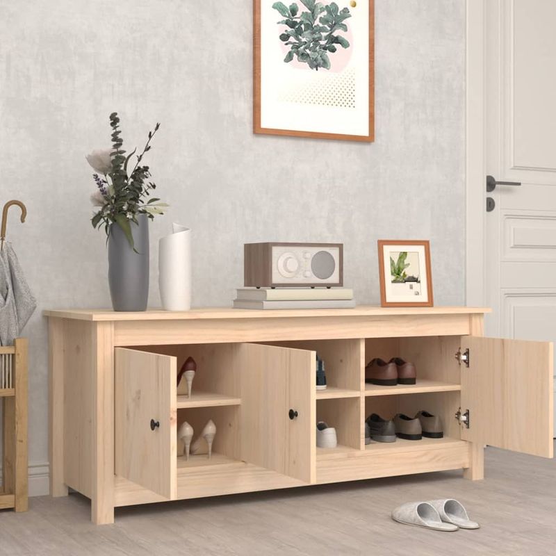 Casa si Gradina - Mobilier - Organizare si depozitare - Organizator incaltaminte - Dulap pentru pantofi, 110x38x45,5 cm, lemn masiv de pin - Infinity.ro