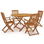 Casa si Gradina - Gradina si terasa - Mobilier exterior - Seturi mobila gradina - Set mobilier de gradina pliabil, 5 piese, lemn masiv acacia - Infinity.ro
