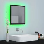 Casa si Gradina - Mobilier - Comode si corpuri - Masute de toaleta - Oglinda de baie cu LED, negru, 40x8,5x37 cm, acril - Infinity.ro