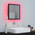 Casa si Gradina - Mobilier - Comode si corpuri - Masute de toaleta - Oglinda de baie cu LED, negru, 40x8,5x37 cm, acril - Infinity.ro