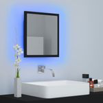 Casa si Gradina - Mobilier - Comode si corpuri - Masute de toaleta - Oglinda de baie cu LED, negru, 40x8,5x37 cm, acril - Infinity.ro