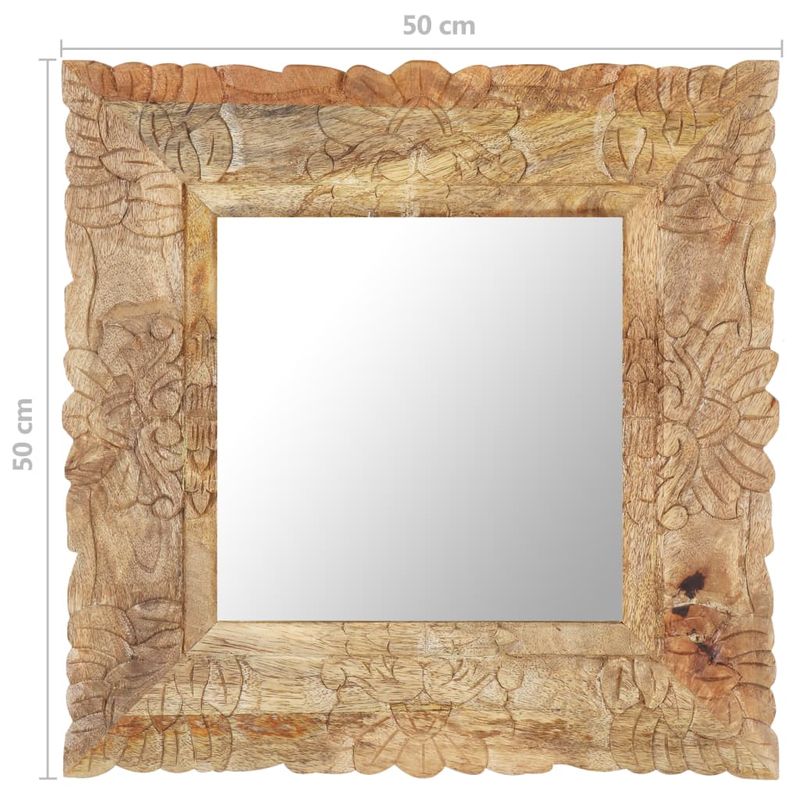 Casa si Gradina - Decoratiuni - Oglinzi - Oglinda 50x50 cm, lemn masiv de mango - Infinity.ro
