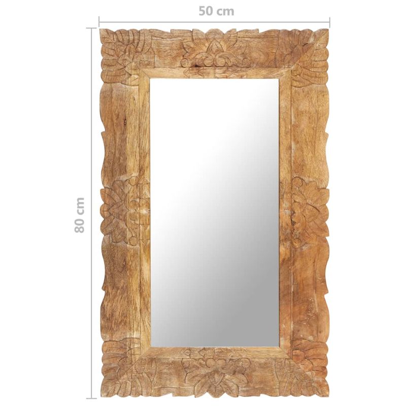 Casa si Gradina - Decoratiuni - Oglinzi - Oglinda 80x50 cm, lemn masiv de mango - Infinity.ro