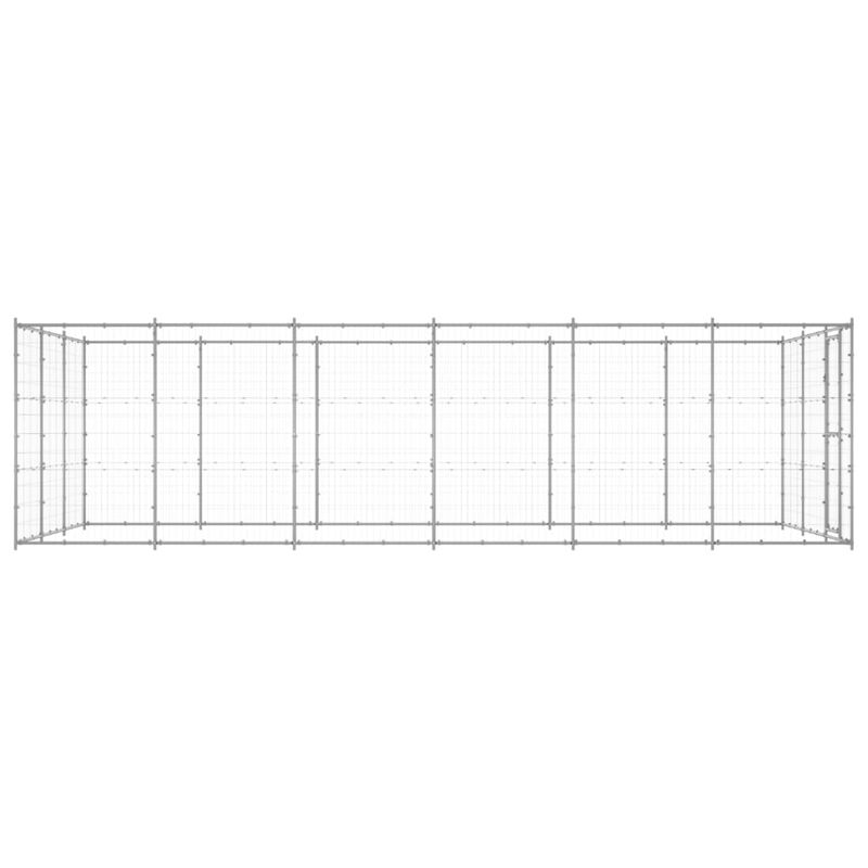 Petshop - Accesorii petshop - Culcusuri si custi - Custi interior si exterior - Padoc pentru caini de exterior, 21,78 m², otel galvanizat - Infinity.ro