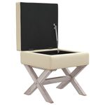 Casa si Gradina - Mobilier - Canapele si coltare - Banchete - Taburet de depozitare, bej, 45x45x49 cm, in - Infinity.ro