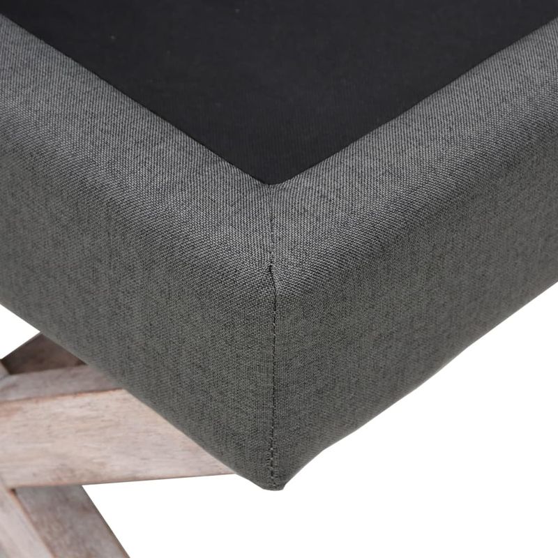 Casa si Gradina - Mobilier - Canapele si coltare - Banchete - Taburet de depozitare, gri inchis, 45x45x49 cm, material textil - Infinity.ro