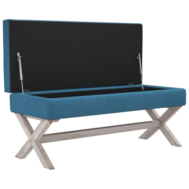 Casa si Gradina - Mobilier - Canapele si coltare - Banchete - Taburet de depozitare, albastru, 110x45x49 cm, catifea - Infinity.ro