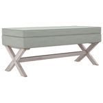 Casa si Gradina - Mobilier - Canapele si coltare - Banchete - Taburet de depozitare, gri deschis, 110x45x49 cm, catifea - Infinity.ro