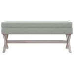 Casa si Gradina - Mobilier - Canapele si coltare - Banchete - Taburet de depozitare, gri deschis, 110x45x49 cm, catifea - Infinity.ro