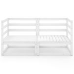 Casa si Gradina - Gradina si terasa - Mobilier exterior - Canapele si fotolii gradina - Canapea de gradina cu 2 locuri, alb, lemn masiv de pin - Infinity.ro