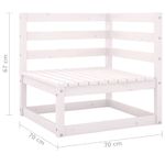 Casa si Gradina - Gradina si terasa - Mobilier exterior - Canapele si fotolii gradina - Canapea de gradina cu 2 locuri, alb, lemn masiv de pin - Infinity.ro